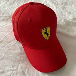 Puma x Ferrari Adjustable Hat in vibrant Ferrari Red